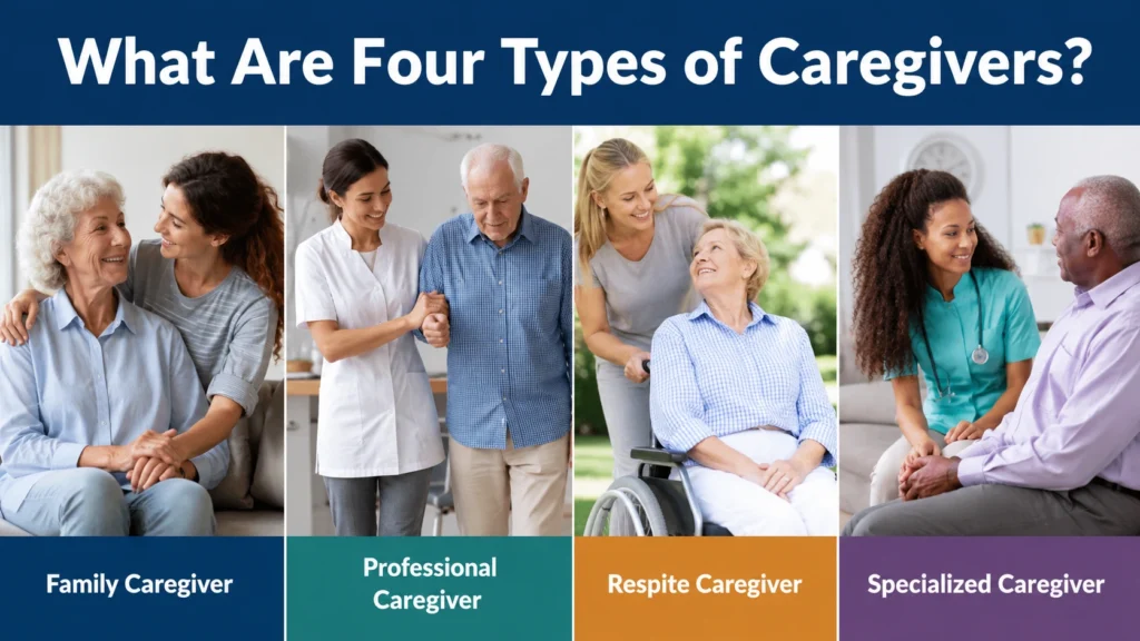 What are four types of caregivers