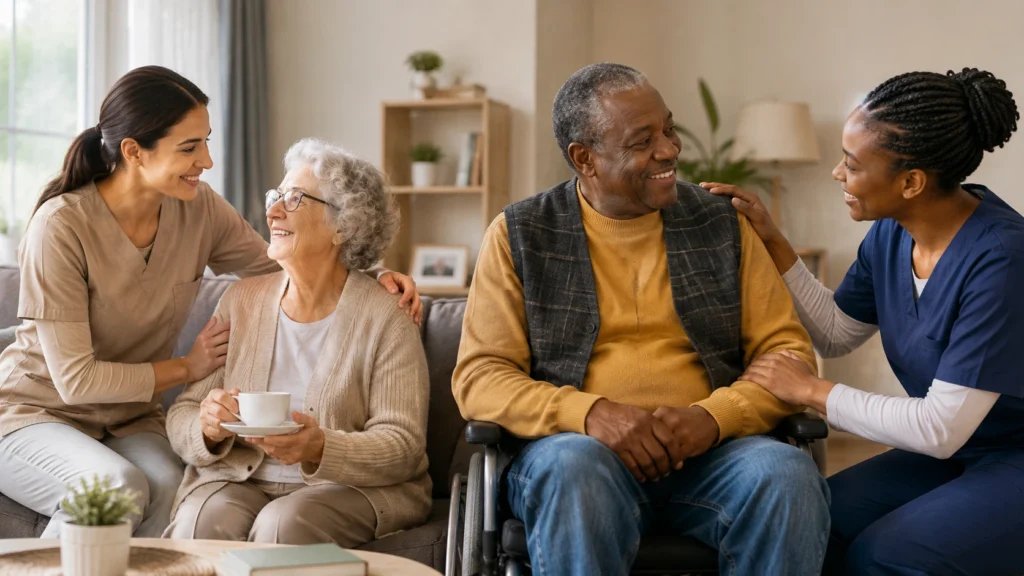 Four types of caregivers providing support to older adults